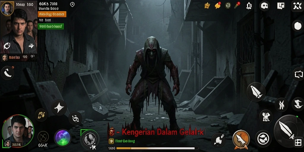 Gameplay 66K yang menakutkan dengan suasana horor yang kental.