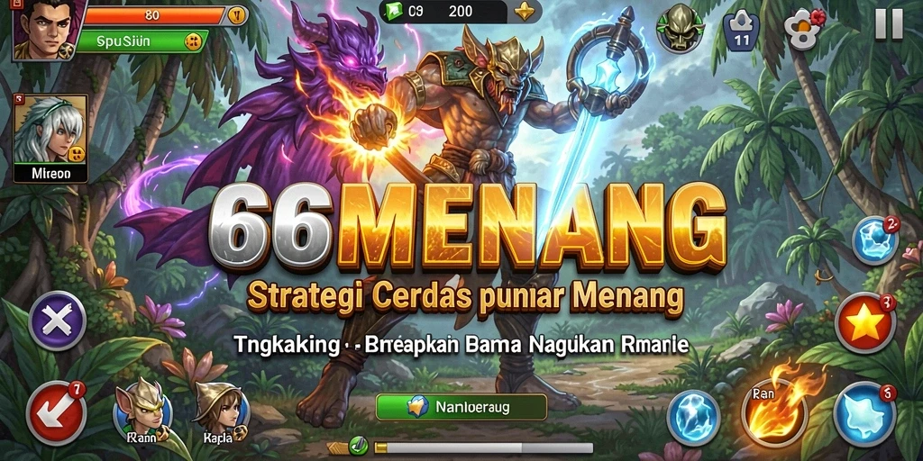 Tampilan gameplay yang mendebarkan dan penuh strategi.