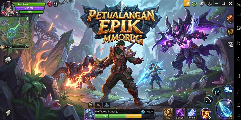Tangkapan layar gameplay 8180 yang menampilkan aksi seru dalam MMORPG.