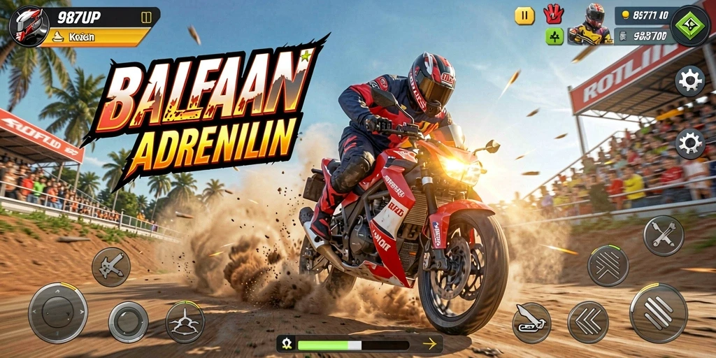 Tampilan gameplay 987UP yang mendebarkan dan memukau.