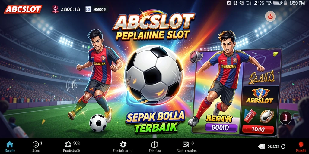 Tampilan menarik dari gameplay slot bertema sepak bola.