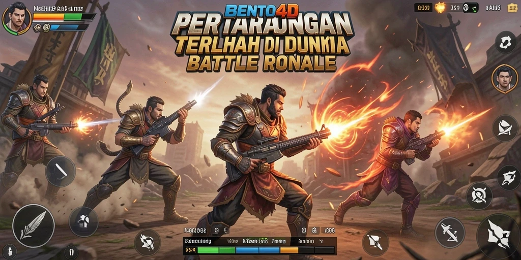 Gameplay seru BENTO4D dalam pertarungan Battle Royale.