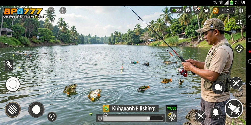 Screenshot gameplay BPO777 menampilkan pengalaman memancing yang mendebarkan.