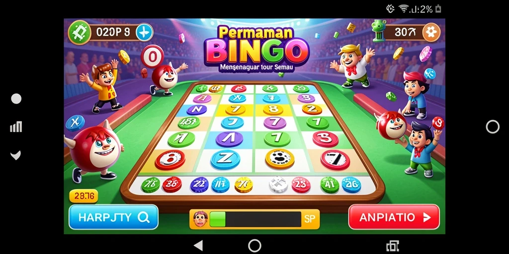 Tangkapan layar utama HARAPJP menampilkan gameplay Bingo yang menarik.