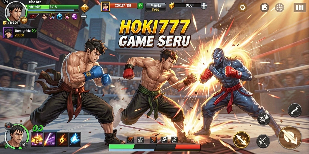 Tangkapan layar HOKI777 menampilkan aksi pertarungan yang seru dan mendebarkan.