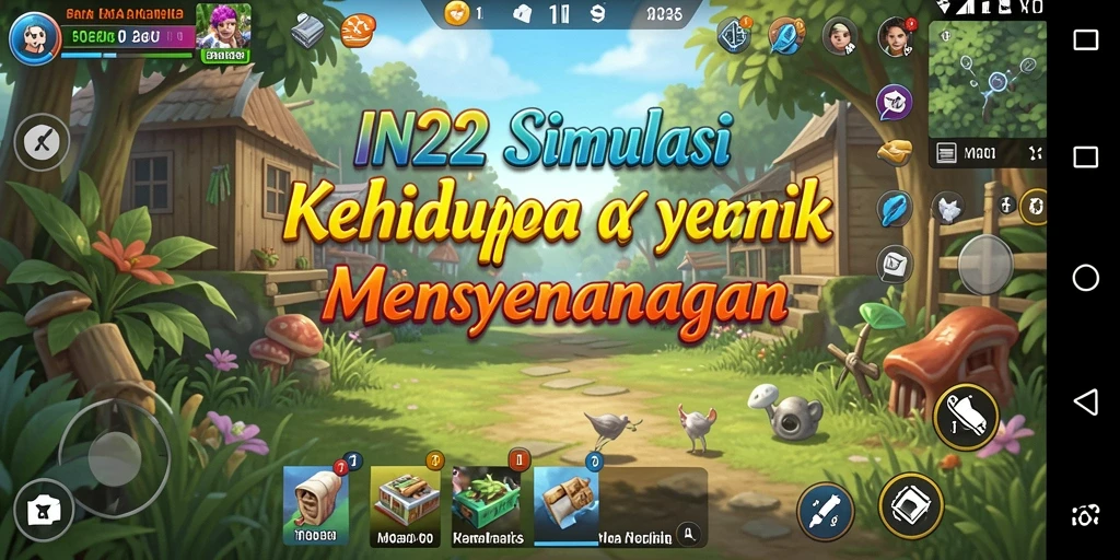 Screenshot IN22 menampilkan grafik menarik dan gameplay simulasi yang mendalam.