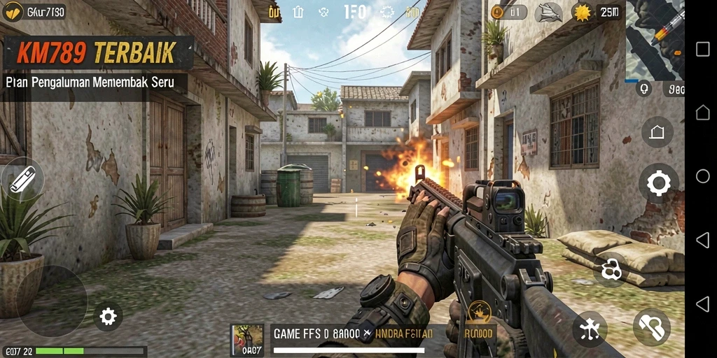 Gameplay seru dan menegangkan di KM789 dengan action FPS.