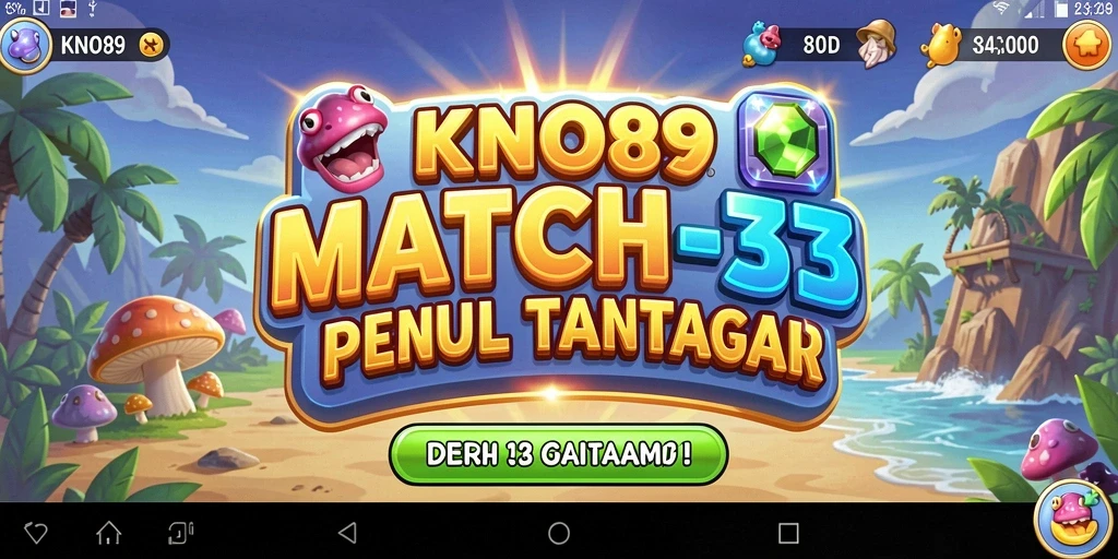 Tampilan gameplay KNO89 yang menarik dan penuh warna dalam kategori Match-3.