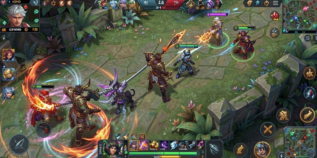Screenshot KOPI4D menunjukkan aksi seru dalam dunia MMORPG.