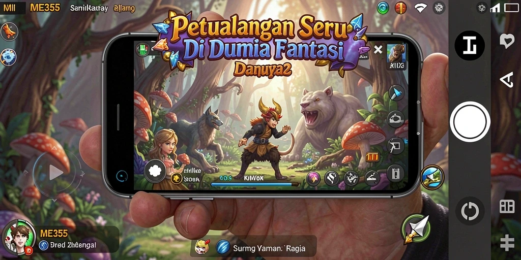 Tampilan menarik dari gameplay petualangan ME355 yang penuh aksi.