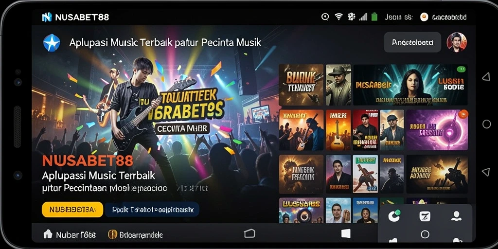 Tampilan gameplay NUSABET88 yang mengasyikkan saat mendengarkan musik.