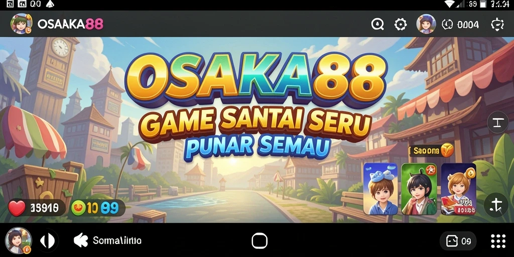 Screenshot OSAKA88 menampilkan gameplay santai yang menghibur.