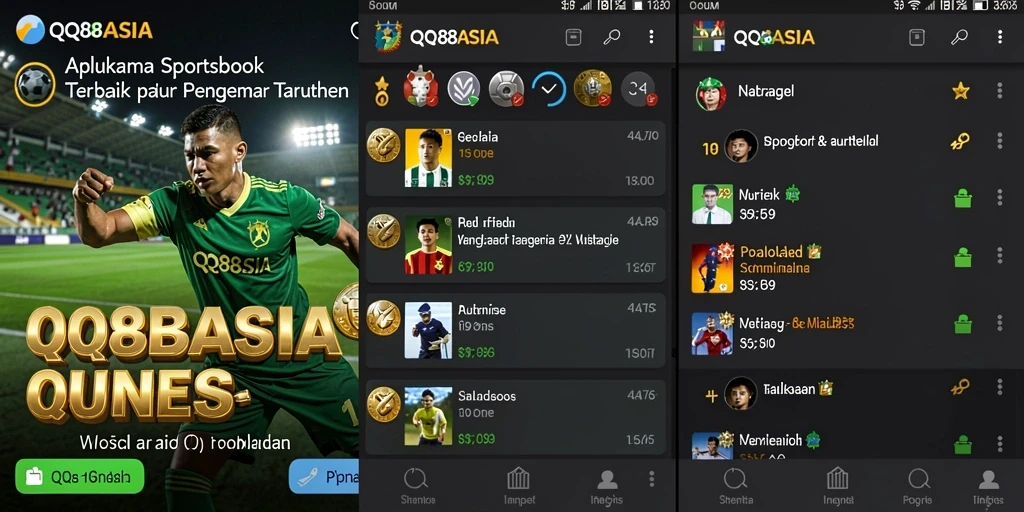 Tampilan menarik dari aplikasi Sportsbook QQ88ASIA dengan fitur intuitif.