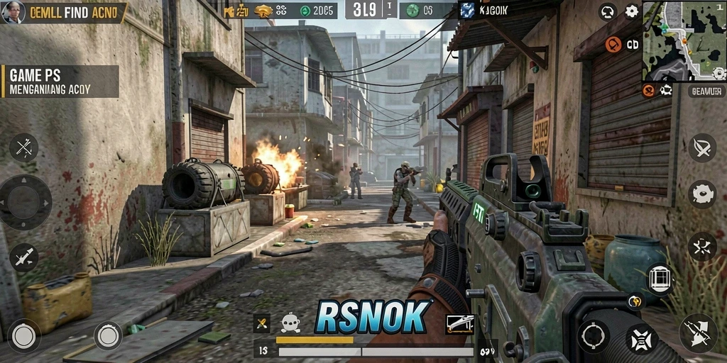 Gameplay menegangkan di RSNOK dengan aksi tembak menembak yang seru.