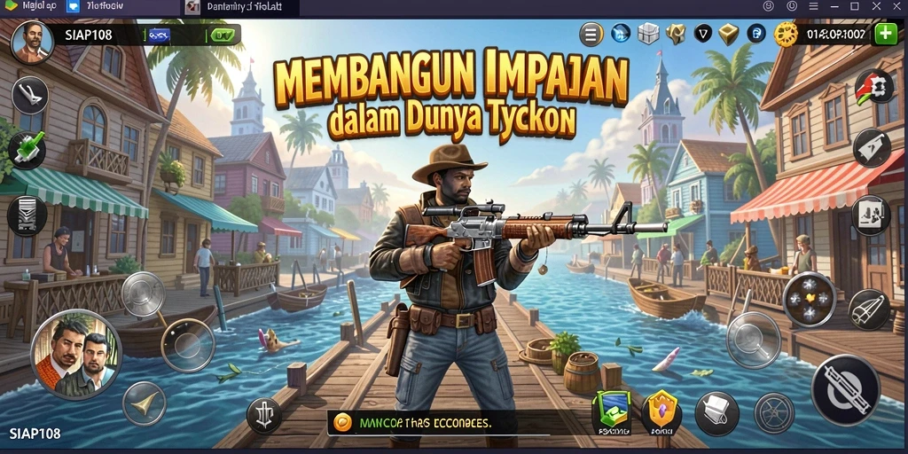 Tangkapan layar gameplay SIAP108 menampilkan pengalaman manajemen bisnis yang seru.