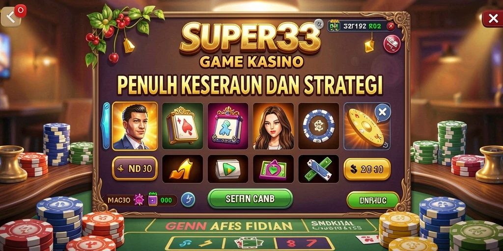 Tampilan menarik dari gameplay SUPER33 dengan berbagai pilihan permainan Kasino.