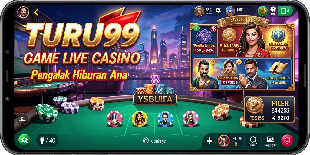 Gameplay TURU99 dengan dealer langsung yang interaktif dan mendebarkan.