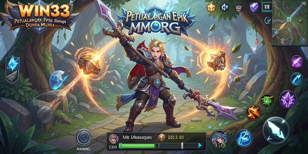 Tangkapan layar gameplay WIN33 dengan aksi seru MMORPG.